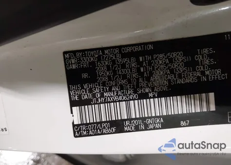 2011 Lexus Lx 570 z USA, uszkodzony, nr VIN JTJHY7AX9B4062490